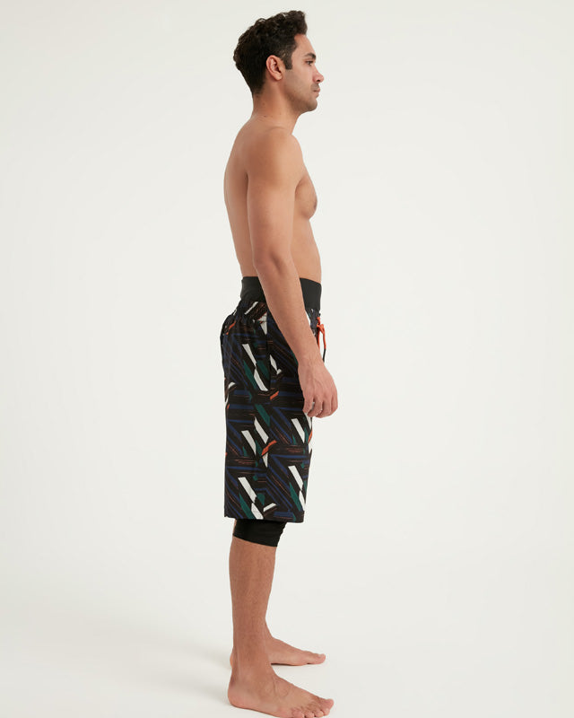 Marina Black Modest Men’s Swim Shorts - S2502