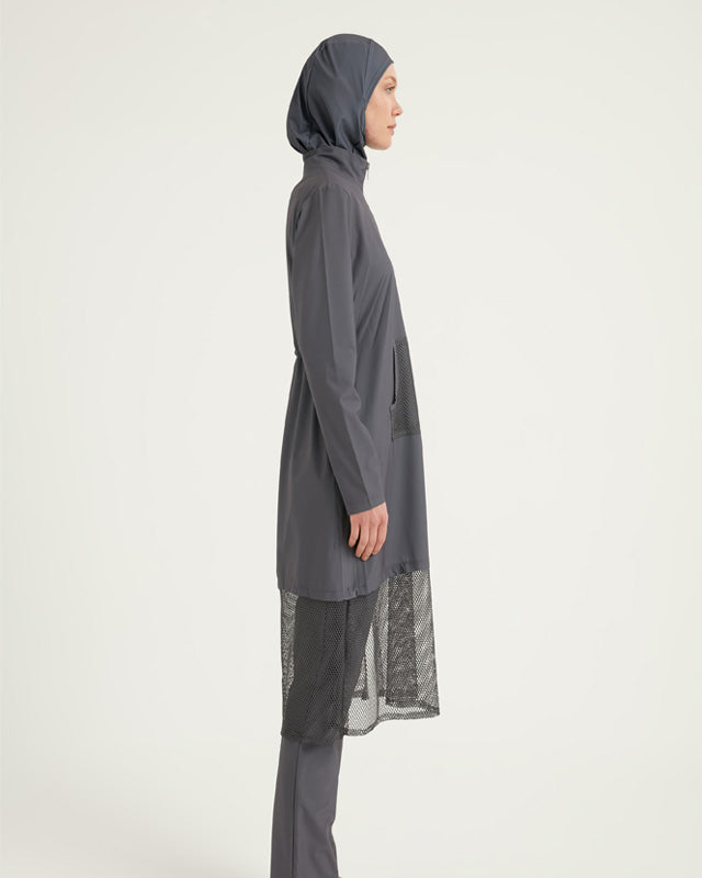 Marina Grey Modest Swimwear Burkini long length - M2508-4