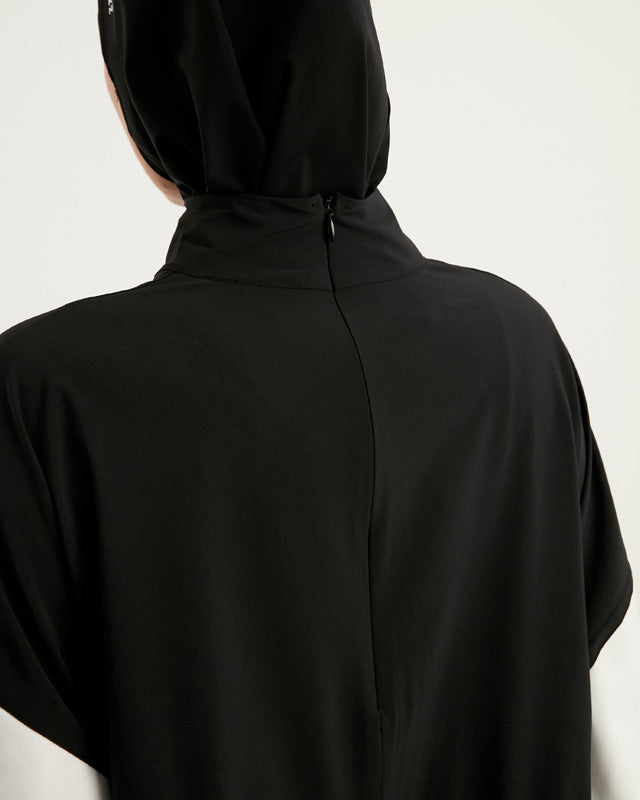 Black Burkini Set Full Coverage Modest Islamic Swimwear M2502